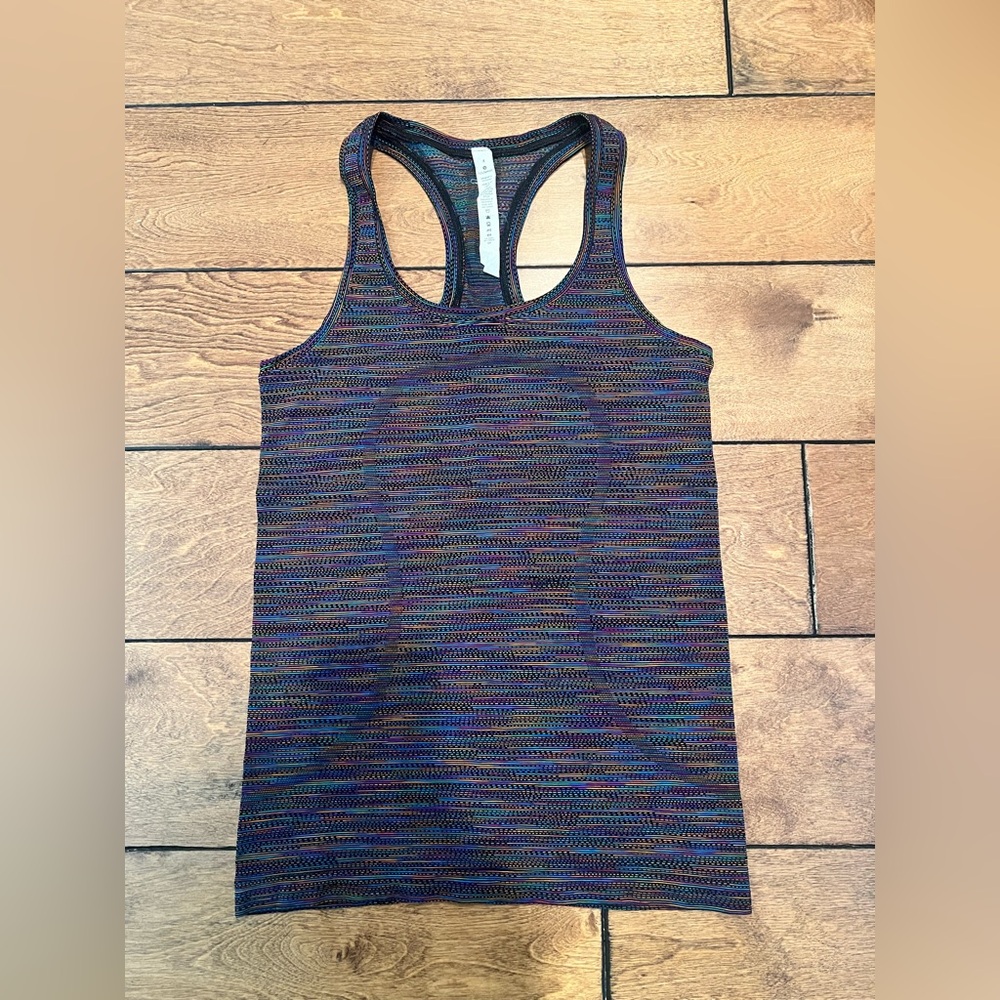 Lululemon Black Rainbow Swiftly Long Tank